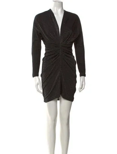 Pre-owned Iro Printed Mini Dress In Black/metallic