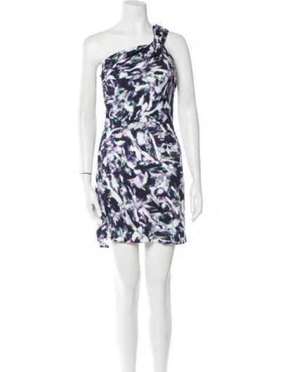 Pre-owned Iro Printed Mini Dress In Blue