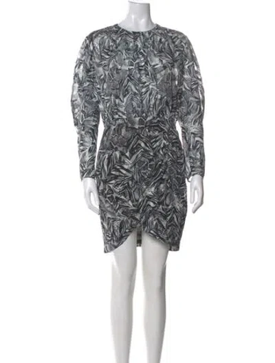 Pre-owned Iro Printed Mini Dress In Blue