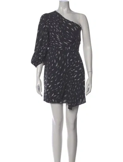 Pre-owned Iro Printed Mini Dress In Gray