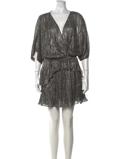 Pre-owned Iro Printed Mini Dress In Gray