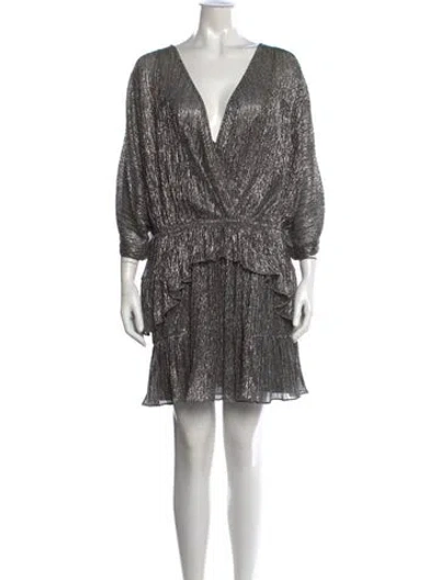 Pre-owned Iro Printed Mini Dress In Gray