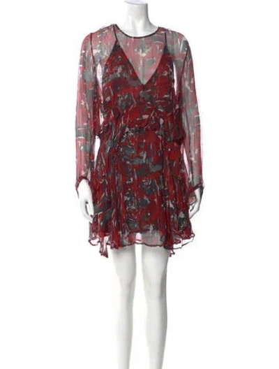 Pre-owned Iro Printed Mini Dress In Multi