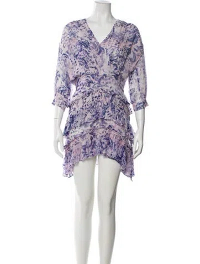 Pre-owned Iro Printed Mini Dress In Multi