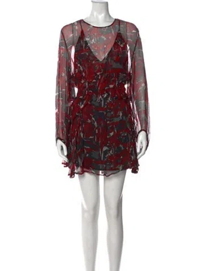 Pre-owned Iro Printed Mini Dress In Multi