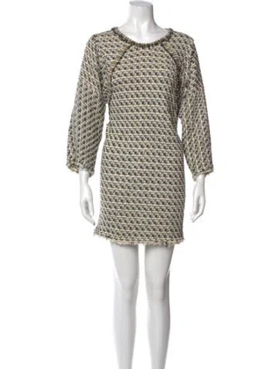 Pre-owned Iro Printed Mini Dress In Neutral
