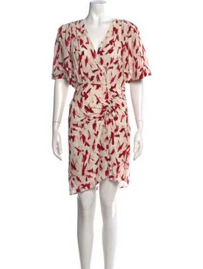 Pre-owned Iro Printed Mini Dress In Neutral