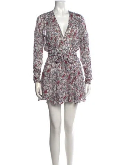 Pre-owned Iro Printed Mini Dress In Neutral