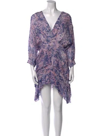 Pre-owned Iro Printed Mini Dress In Pink
