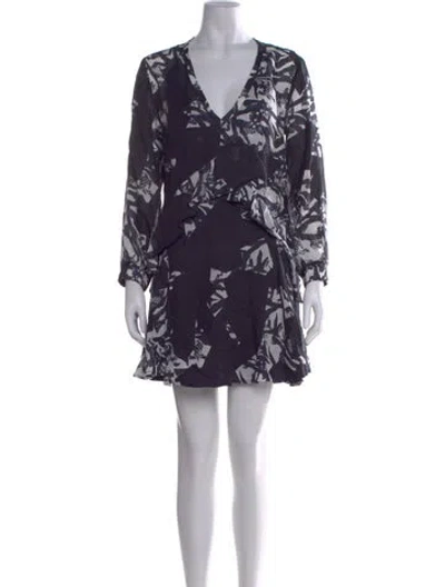 Pre-owned Iro Printed Mini Dress In Purple