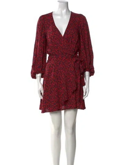 Pre-owned Iro Printed Mini Dress In Red