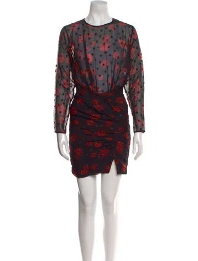 Pre-owned Iro Printed Mini Dress In Red