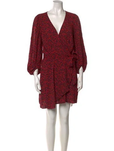 Pre-owned Iro Printed Mini Dress In Red