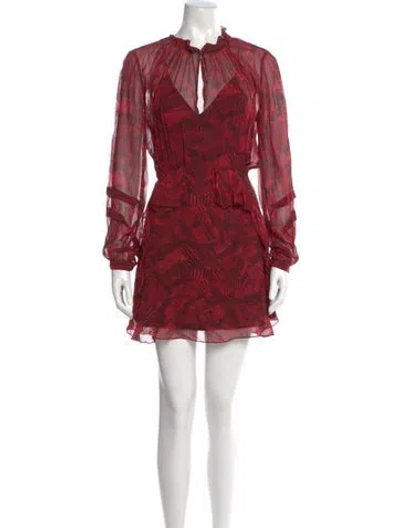 Pre-owned Iro Printed Mini Dress In Red