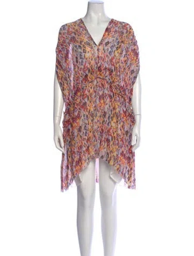 Pre-owned Iro Printed Mini Dress In Red