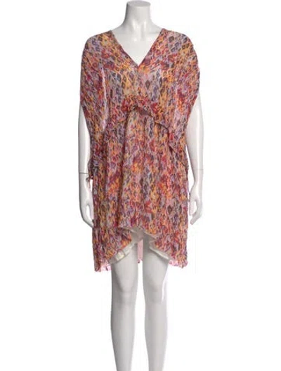 Pre-owned Iro Printed Mini Dress In Red