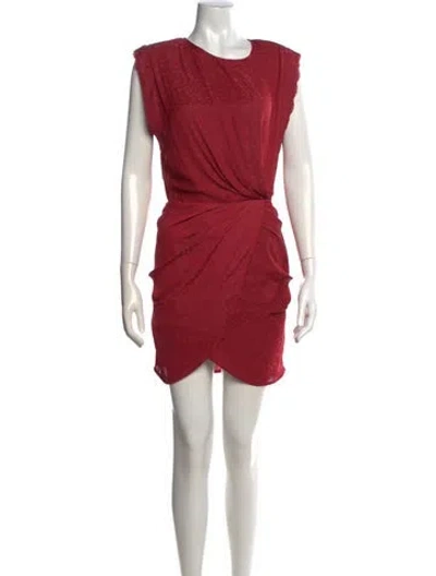 Pre-owned Iro Printed Mini Dress In Red