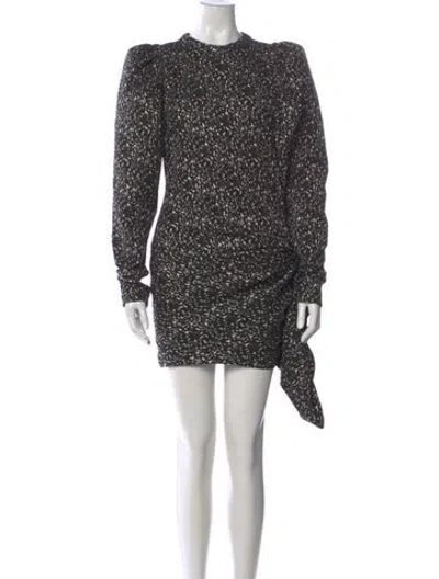 Pre-owned Iro Printed Mini Dress In Silver