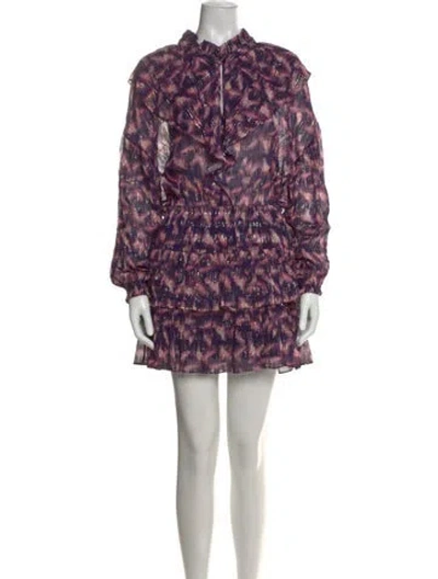 Pre-owned Iro Printed Mini Dress W/ Tags