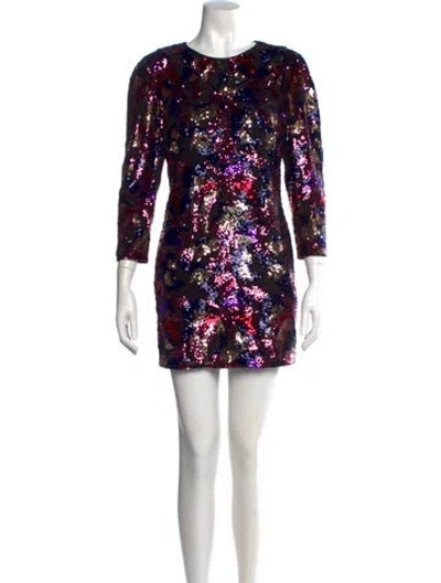 Pre-owned Iro Printed Mini Dress W/ Tags In Black