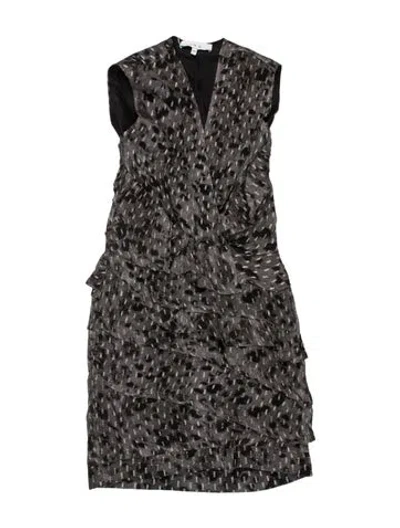 Pre-owned Iro Printed Mini Dress W/ Tags In Grey
