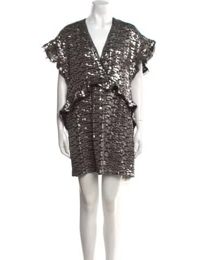 Pre-owned Iro Printed Mini Dress W/ Tags In Multi