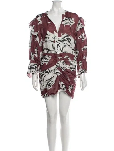 Pre-owned Iro Printed Mini Dress W/ Tags In Multicolor