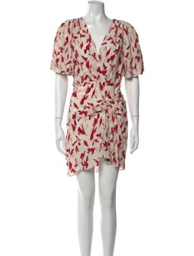 Pre-owned Iro Printed Mini Dress W/ Tags In Red
