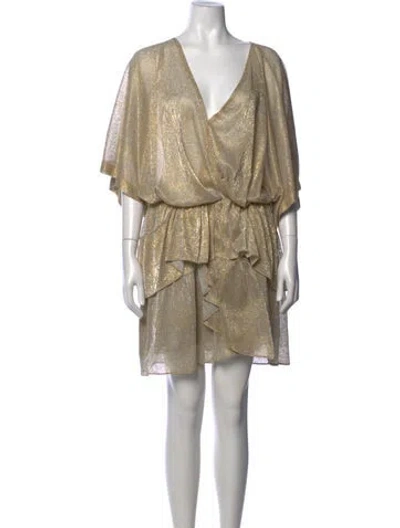 Pre-owned Iro Printed Mini Dress W/ Tags In Silver