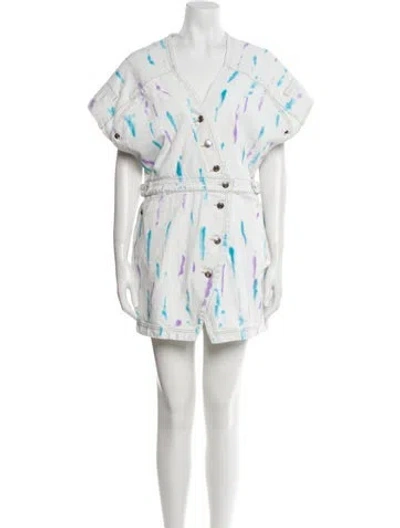 Pre-owned Iro Printed Mini Dress In White