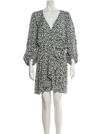 Pre-owned Iro Printed Mini Dress In White