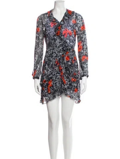 Pre-owned Iro Printed Mini Dress In White