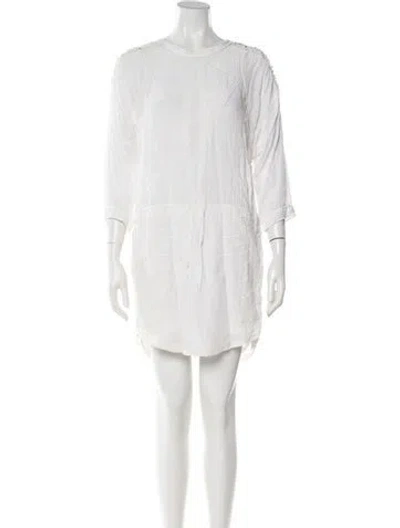 Pre-owned Iro Printed Mini Dress In White