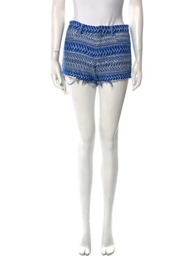 Pre-owned Iro Printed Mini Shorts In Blue