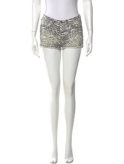 Pre-owned Iro Printed Mini Shorts In Neutral