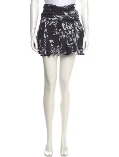 Pre-owned Iro Printed Mini Skirt In Black