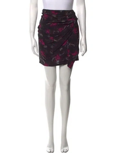 Pre-owned Iro Printed Mini Skirt In Black