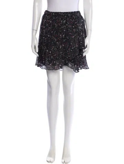 Pre-owned Iro Printed Mini Skirt In Black