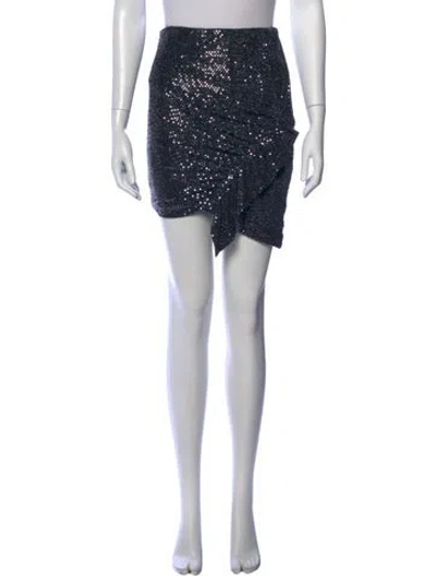 Pre-owned Iro Printed Mini Skirt In Black