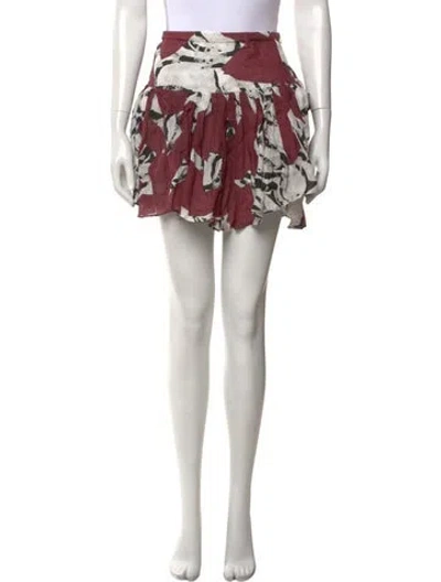 Pre-owned Iro Printed Mini Skirt In Black