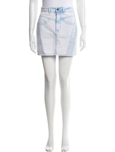 Pre-owned Iro Printed Mini Skirt In Blue