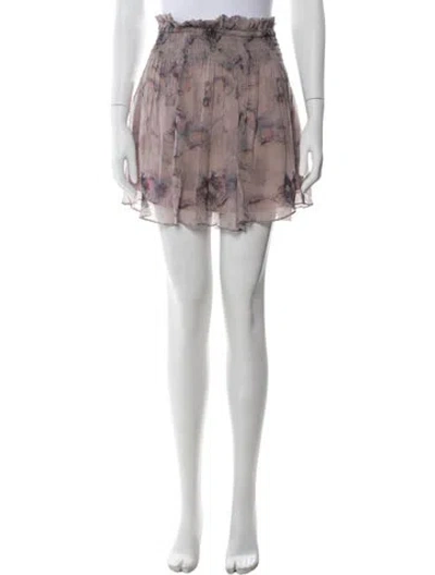 Pre-owned Iro Printed Mini Skirt In Blue/neutrals