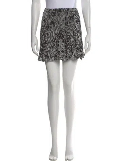 Pre-owned Iro Printed Mini Skirt In Burgundy
