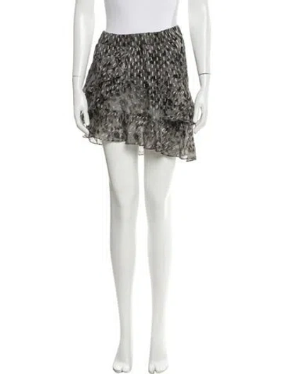 Pre-owned Iro Printed Mini Skirt In Gray