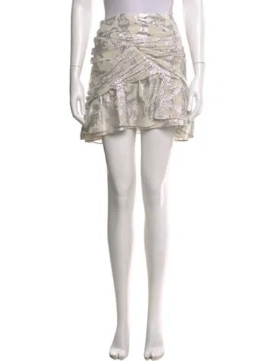Pre-owned Iro Printed Mini Skirt In Gray