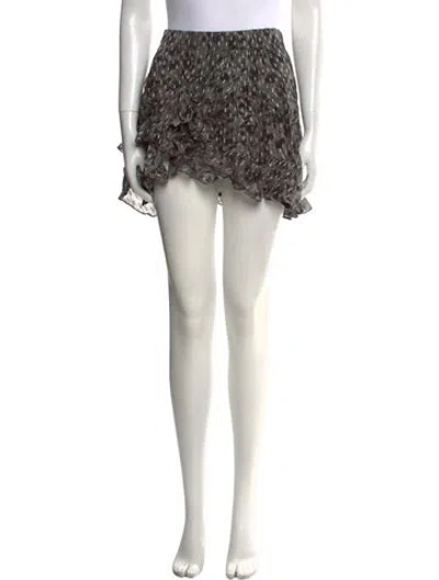Pre-owned Iro Printed Mini Skirt In Gray