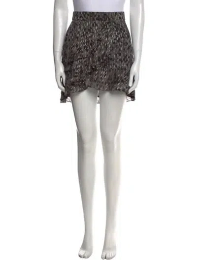 Pre-owned Iro Printed Mini Skirt In Gray