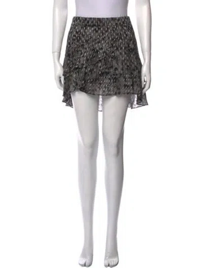 Pre-owned Iro Printed Mini Skirt In Gray