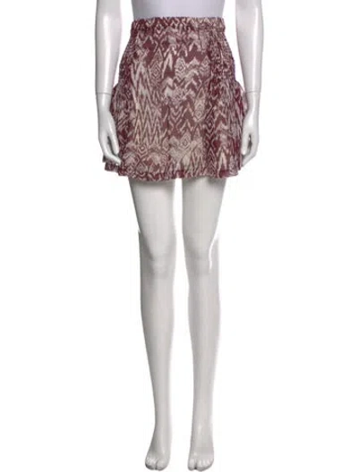 Pre-owned Iro Printed Mini Skirt In Neutral