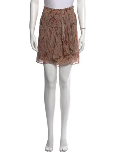 Pre-owned Iro Printed Mini Skirt In Neutral